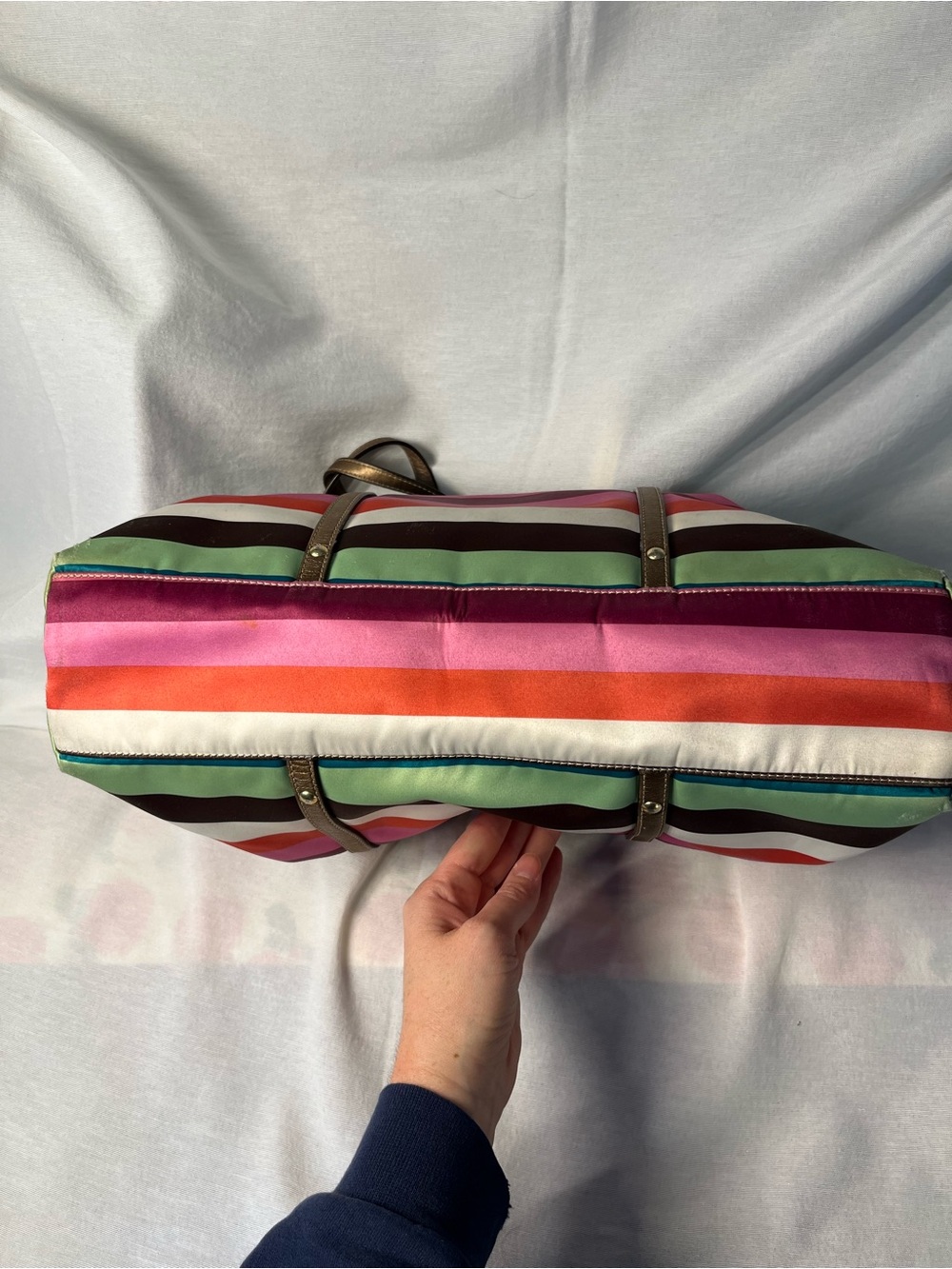 Coach Legacy Striped Sateen Tote - Picture 10 of 17